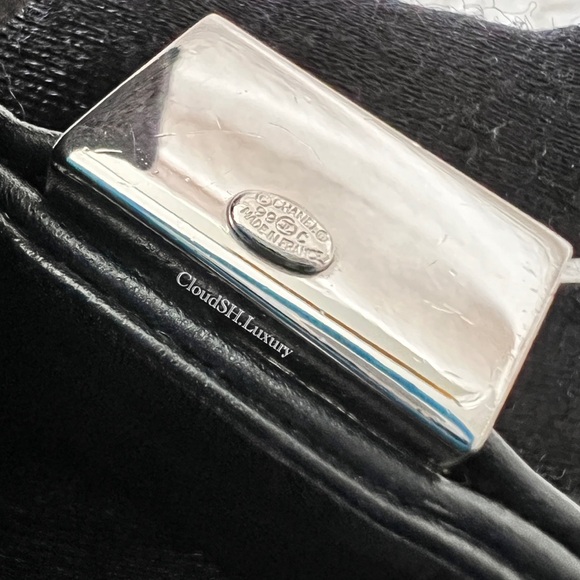 Auth Chanel Black Quilted CC Logo Dog Collar & Leash Set - Size Small - Picture 6 of 15